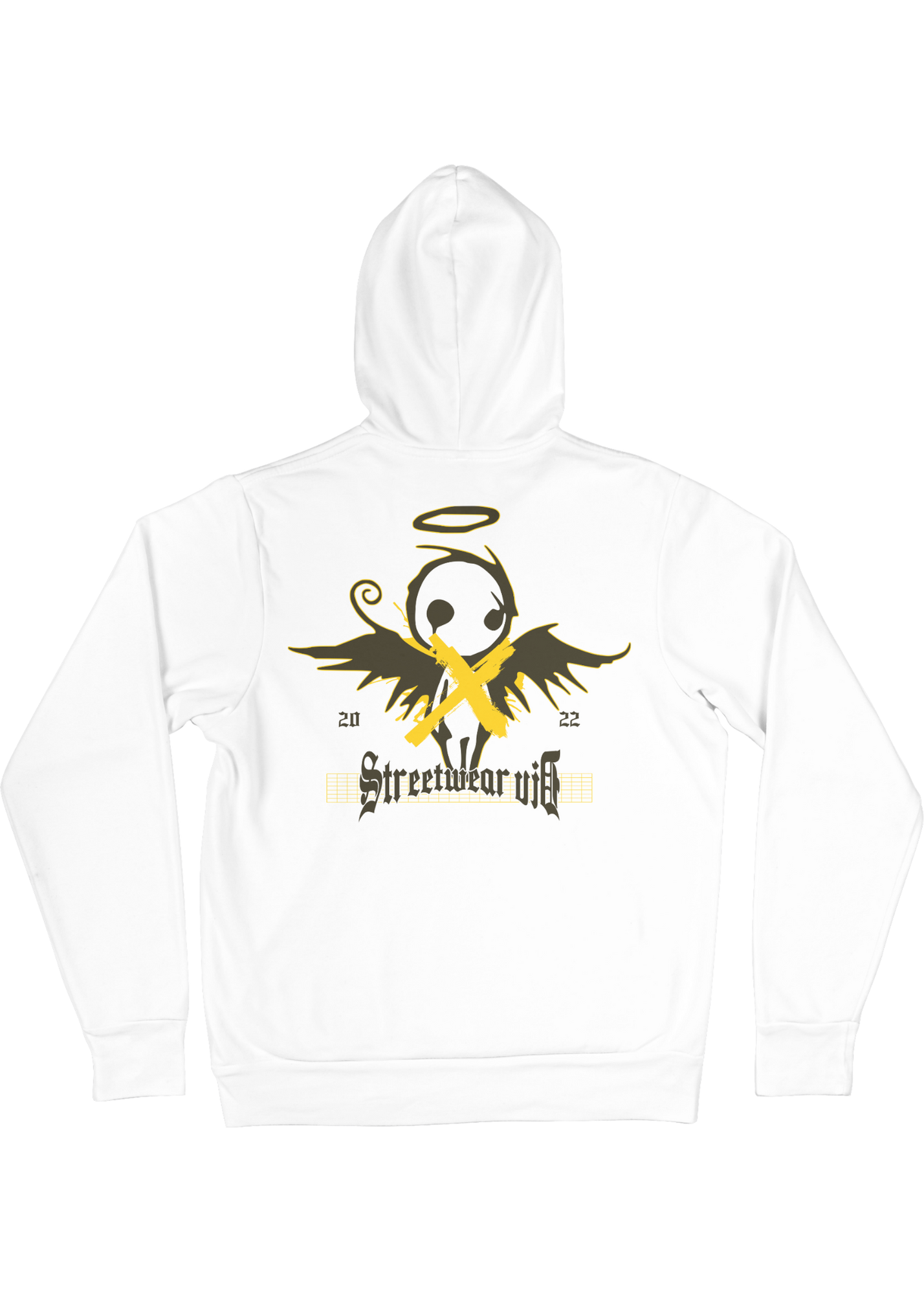 Streetwear White Hoodie