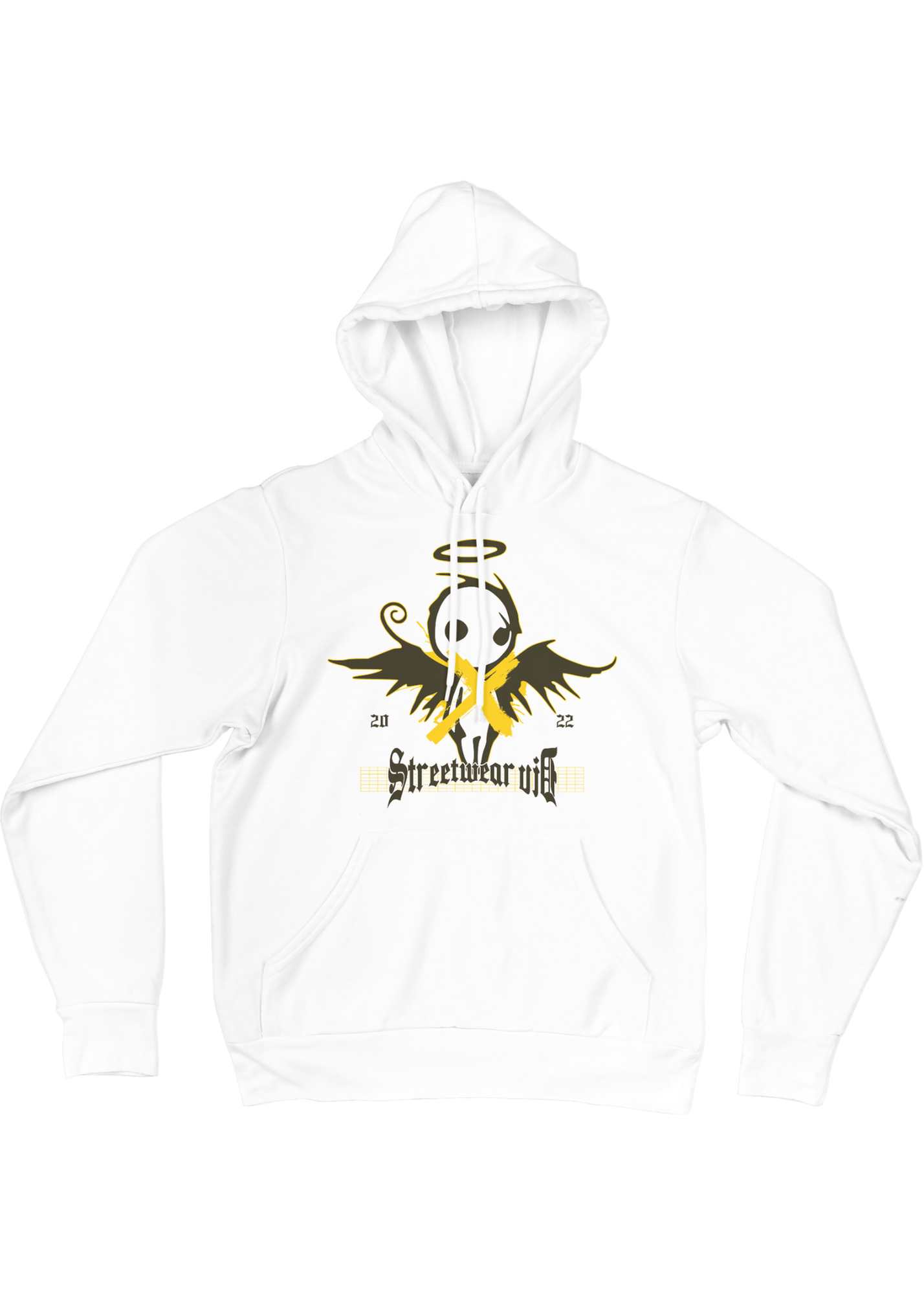 Streetwear White Hoodie